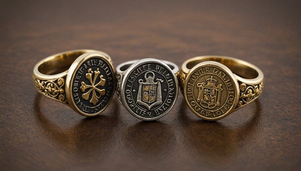 Chevalières avec pièces de monnaie : histoire et élégance